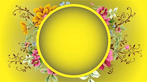 Yellow floral background template | GEC Designs