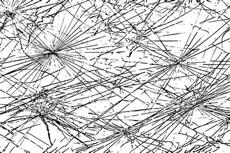 The Broken Glass.the Cracks Texture White and Black Stock Vector - Illustration of design, crash ...