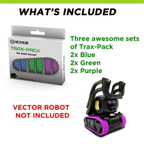 Hexnub Anki Vector Robots Trax-Pack Accessory Treads for Remote Control ...