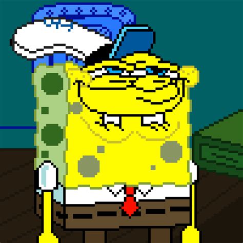 Pixilart - Spongebob Smirk by PokeSloth21