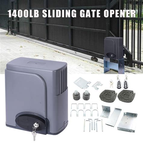 Auto Sliding Gate Opener Hardware Driveway Security Operator Kit w Key ...