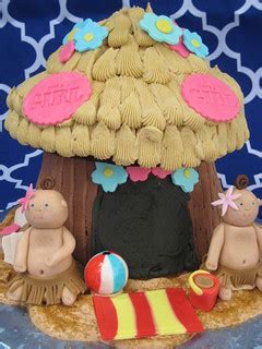 Hawaiian Tiki Hut Baby Shower cake | www.meringuebakeshop.co… | Flickr