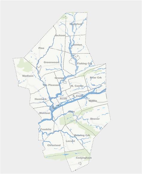 GIS Map Columbia County - Columbia Latitude & Longitude Maps