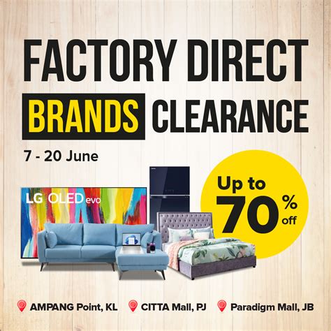 Factory Direct Brands Clearance | Harvey Norman Malaysia