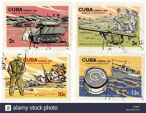 Historic postage stamps from Cuba, Museum of the Revolution with the ...