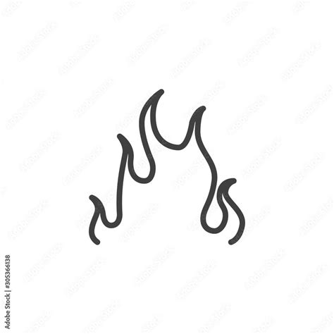 Flame Outline Vector