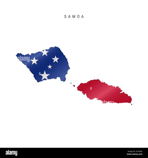 Detailed waving flag map of Samoa. map with masked flag Stock Photo - Alamy