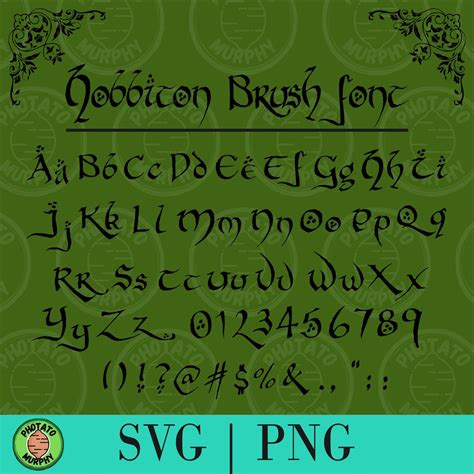 Hobbit Font Downloadable SVG Set Middle Earth Font SVG - Etsy