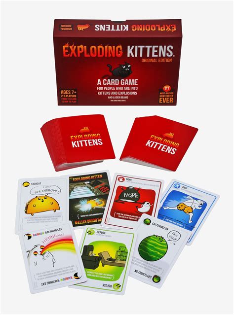 Exploding Kittens Card Game Solo Card Games, Single Player Card Games, Gift Card Games, Math ...