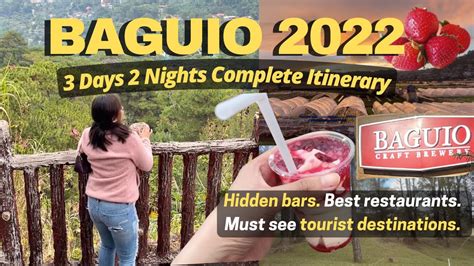 BAGUIO CITY 2022 COMPLETE ITINERARY (3 Days 2 Nights) | Travel Guide | Hidden bars. Best ...