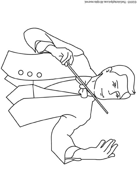 Orchestra Conductor Coloring Page | Audio Stories for Kids | Free Coloring Pages | Colouring ...