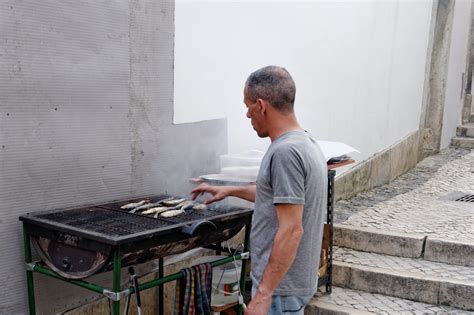 Free Images : road, fish, old town, portugal, lisbon, barbecue grill, outdoor grill, bricklayer ...