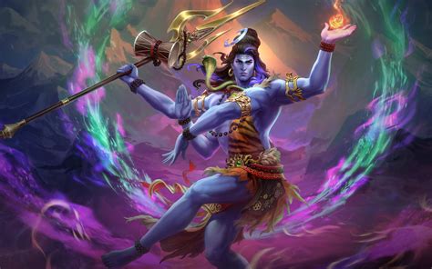 Download Majestic Shiv Shankar Portrait in Smite Game Wallpaper | Wallpapers.com