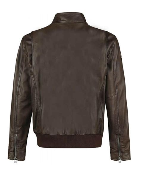 Mens Brown Call of Duty WWII Airborne Leather Jacket - USA Leather Factory