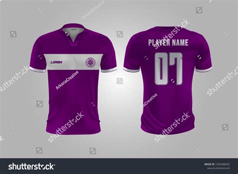 Tshirt Sport Design Template Soccer Jersey: vector de stock (libre de regalías) 1285488592 ...