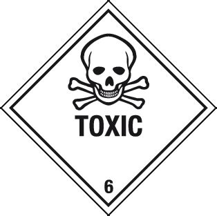 Toxic label | Dangerous substances labels | MJN Safety Signs Ltd