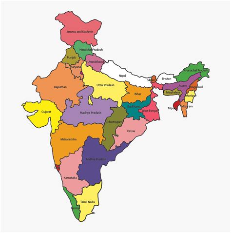 #india #indian #map - India Map Hd Download, HD Png Download , Transparent Png Image - PNGitem