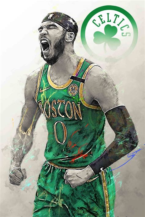 Jayson Tatum Poster - Boston Celtics- Canvas Print, Wall Art, Sports ...