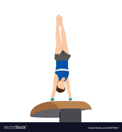 Artistic gymnastics vault athletes sportsman Vector Image