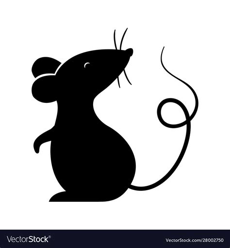 Isolated mouse silhouette design Royalty Free Vector Image