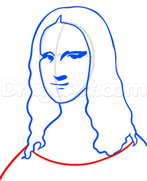 How to Draw Mona Lisa Easy, Step by Step, Art, Pop Culture, FREE Online Drawing Tutorial, Added ...