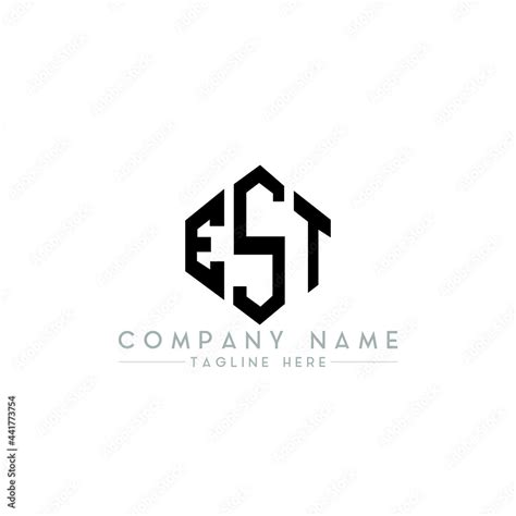 EST letter logo design with polygon shape. EST polygon logo monogram ...