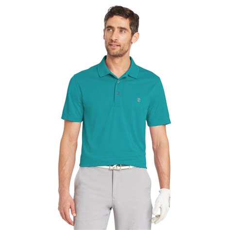 IZOD Men's Champion Grid Performance Golf Short-Sleeve Polo Shirt - Bob ...