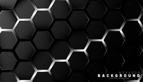 Abstract black hexagon pattern 676171 Vector Art at Vecteezy