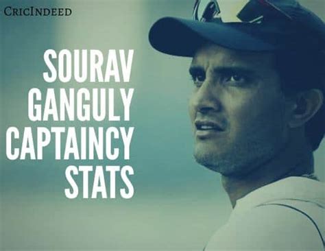 Sourav Ganguly Captaincy Record - The Complete Stats - CricIndeed