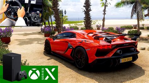 Forza Horizon 5 (Xbox Series X) Gameplay LAMBORGHINI AVENTADOR SVJ ...