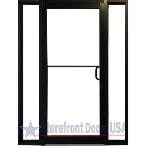 Commercial Right Hand (RH) Storefront Door with 12" Sidelites | Storefront Doors USA