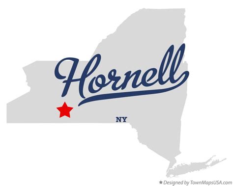 Map of Hornell, NY, New York