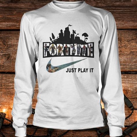 Fortnite Battle Royale Nike just play it Shirt – Premium Tee Shirt