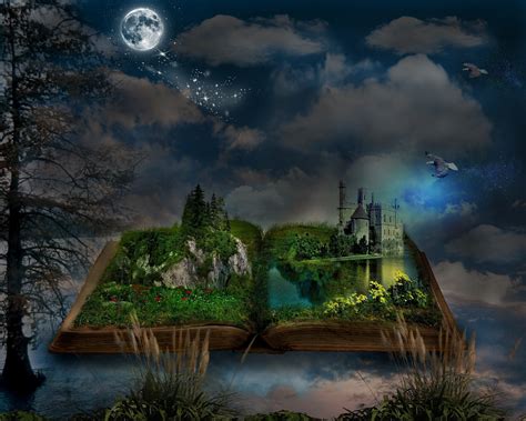 Fantasy Moon Castle HD Wallpaper