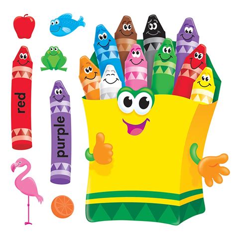 Colorful Crayons Bulletin Board Set - T-8076 | Trend Enterprises Inc ...