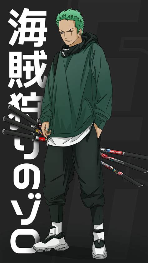 Download Hypebeast Version Anime Zoro PFP Wallpaper | Wallpapers.com