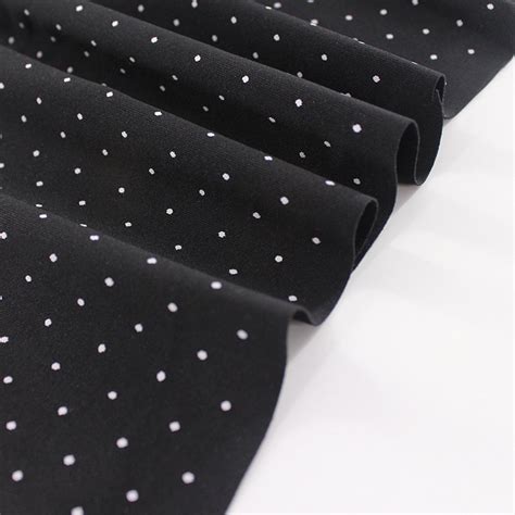 black and white polka dot fabric stylish | spandex fabric, lycra material