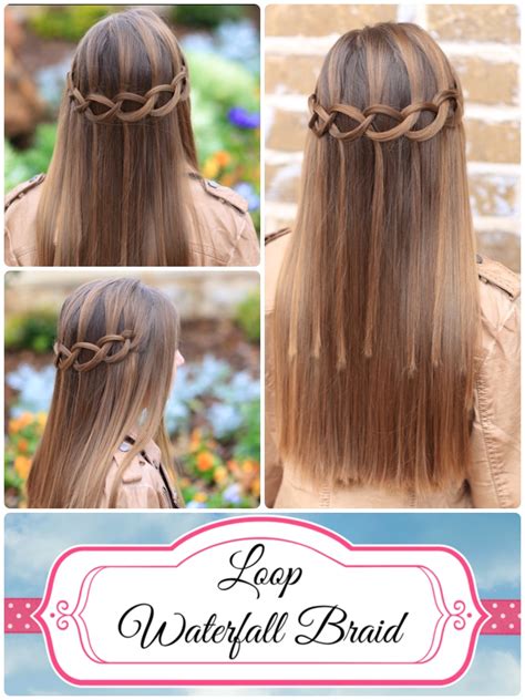 How to Create a Loop Waterfall Braid | Cute Girls Hairstyles