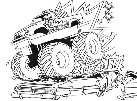 Free Printable Monster Truck Coloring Pages For Kids | Monster truck coloring pages, Truck ...