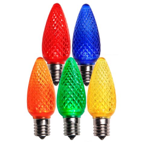 C9 Christmas Light Bulb - C9 Multicolor Christmas Light Bulbs, Transparent