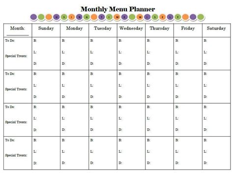 Planning for Success: Print and Display Your Menu Planner – Day 3 ...