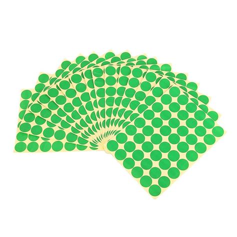 Green Colours 25mm Round Dot Stickers Diameter Round Color Coding ...