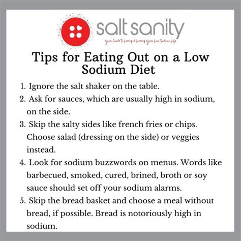 How to Eat Out on a Low Sodium Diet – Salt Sanity