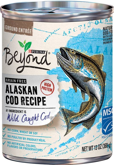 PURINA BEYOND Grain-Free Alaskan Cod Recipe Canned Dog Food, 13-oz, case of 12 - Chewy.com