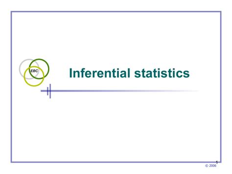 Inferential statistics and hypothesis testing