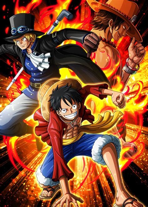 'Luffy Sabo Ace ' Metal Poster Print - OnePieceTreasure | Displate | Manga anime one piece, One ...