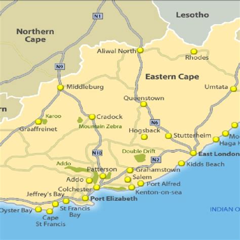 Map of the Eastern Cape Province Source:... | Download Scientific Diagram