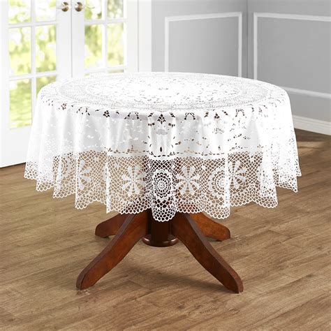 Linens Table Linens purple lace tablecloth Vintage textile hand knitted lace coffee table or ...