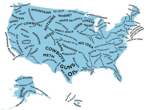 The Stereotype Map of Every US State according to Britain | Nationality Stereotypes | Know Your Meme