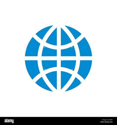 World globe simple blue icon on white Stock Vector Image & Art - Alamy